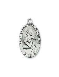 Solid .925 Sterling Silver Skateboarding Chain Box Patron Saint St 