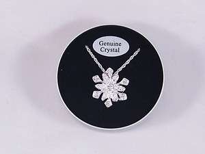 New Genuine Crystal Snow Flake Necklace in Gift Box Great Christmas 