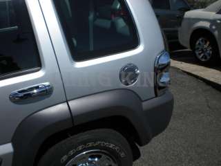 02 07 Jeep Liberty Chrome fuel door gas cap petro cover  