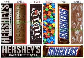 CANDY Bar BOOKMARKS Hersheys M&Ms Snickers Wrappers  