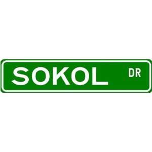  SOKOL Street Name Sign ~ Family Lastname Sign ~ Gameroom 