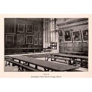 1901 Halftone Print Dining Hall Christ Church College Oxford Cupboard 
