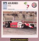 1979 ALFA ROMEO F1 182 Race Car FRENCH SPEC PHOTO CARD
