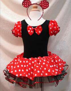 Xmas Disney Minnie Mouse Girls Kid Birthday Pary Costume Ballet Tutu 