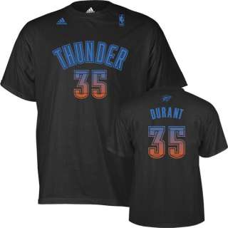   adidas Vibe Black Name and Number Oklahoma City Thunder T Shirt  