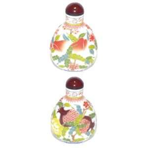  Peaches ~ Pomegranates Snuff Bottle