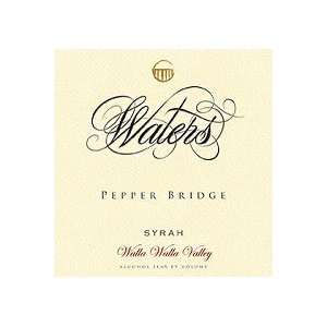  Waters Syrah Pepper Bridge Vineyard 2008 750ML Grocery 