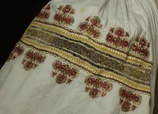 OLD Slovak Embroidered Blouse ethnic folk costume metallic embroidery 