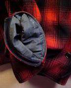 VINTAGE Sportclad Red Plaid Wool Hunting Coat Chinstrap  