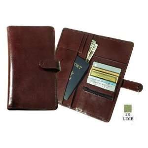   LIME Deluxe Travel Wallet with Snap Closure   Lime