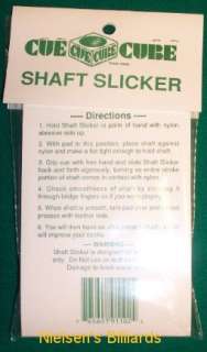 Shaft Slicker by Cue Cube  Keep Cue Shaft Smooth  