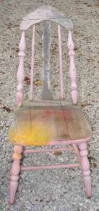 Vintage 2 Wooden Shabby Chippy Garden Chairs  