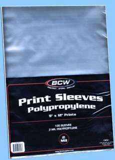 BCW Sleeves 9 x 12 PRINT Size 100 count  