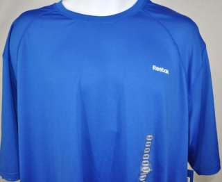 NEW Reebok Hydromove Mens Short Sleeve Athletic Shirt Blue Size 2XL 