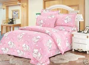 Hello Kitty single full or twin queen bed blanket Sheet fitted sheet 