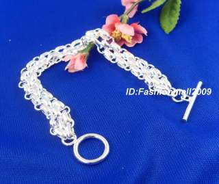 New Nice Sterling silver Soft TO Link Chain Bracelet 7.5 SL9  