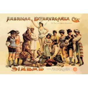 American Extravaganza Company Sinbad, or, The Maid of Baisora 20x30 