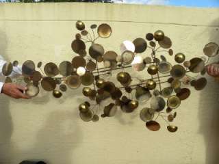 JERE 1975 RAINDROPS SIGNED MID CENTURY LARGE WALL METAL SCULPTURE 