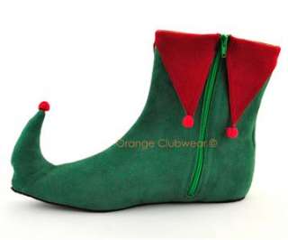 PLEASER MENS Christmas Elf Costume Holiday Party Xmas Festive Shoes 