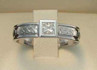   Celtic Claddagh Diamond Engagement Ring SIZE 7.5 Ireland FADO  