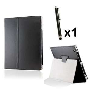 Slim fit Black leather case with multi position support for The New 