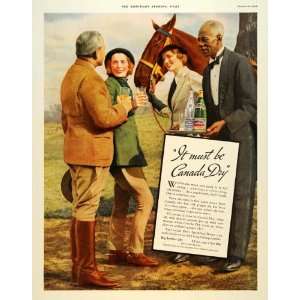 1934 Ad Canada Dry Ginger Ale Horse Elite Equestrian   Original Print 