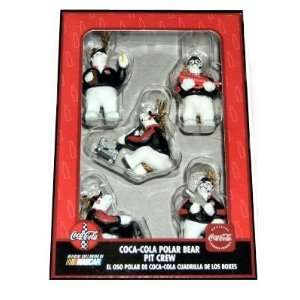  Set of 5 Coca Cola Polar Bear NASCAR Pit Crew Licensed 