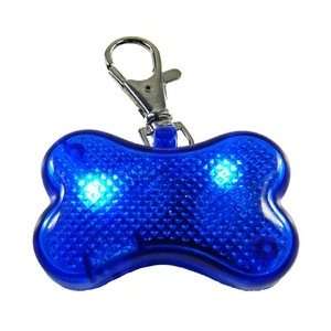 Clip On Flashing LED Dog Bone Light, BLUE 
