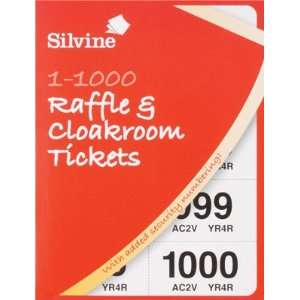    Silvine 1 1000 Raffle and Cloakroom Tickets