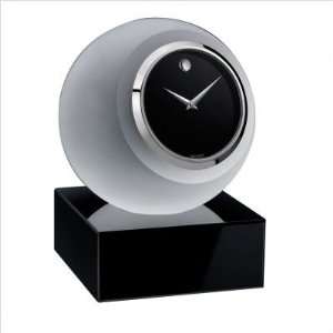   Movado Museum Dial Black Frosted Crystal Sphere Clock