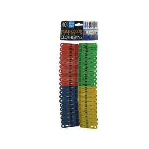  Multi colored plastic clothespins, pack of 40   Pack of 48 