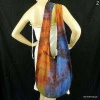 NEW Tie Dye Hippie Hobo Sling Crossbody Bag Purse XXL Plus Size Top 