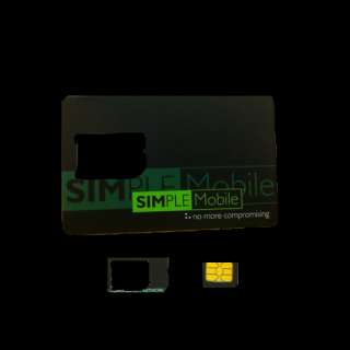Simple mobile 4G MICRO SIM card for iPad iPhone  