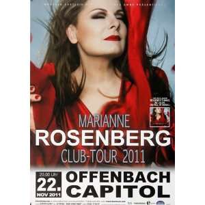 Marianne Rosenberg   Club Tour 2011   CONCERT   POSTER 