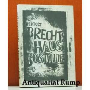  Hauspostille Bertolt Brecht Books
