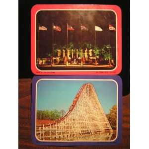  Set of 2 Six Flags over Georgia JUMBO 1970s Postcards not 