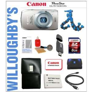   Memory Card + Sunpak Gripping Tripod + Spare Battery Pack NB6L and
