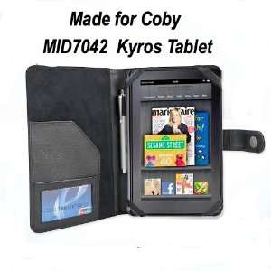  Coby Kyros MID7042 7 Inch Android Leather Case   Black 
