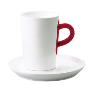   SENSES, Coffeemania touch red macchiato cup with saucer 11.84 fl.oz