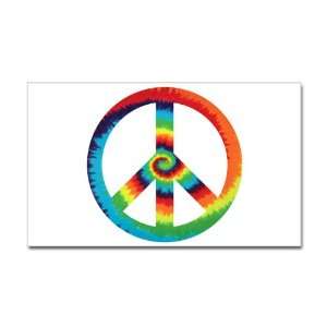  Sticker (Rectangle) Tye Dye Peace Symbol 