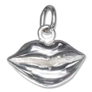  Sterling Silver High Polish Lips Charm Jewelry