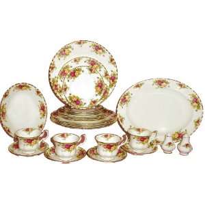   Country Rose 24 Dinnerware Piece Set, Service for 4
