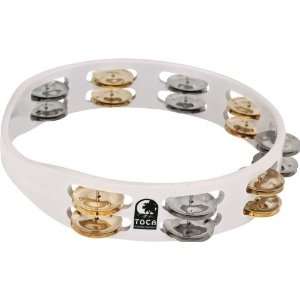  Toca Colorsound Tambourine 10 inch White Musical 