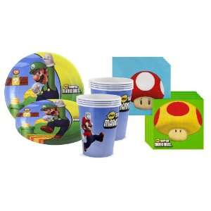  Super Mario Bros. Party Supplies Pack Including Plates 