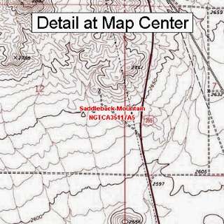 USGS Topographic Quadrangle Map   Saddleback Mountain, California 