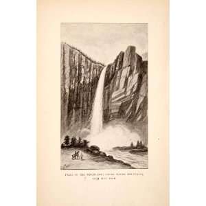  1895 Print Falls Becorachic Sierra Madre Mountains 