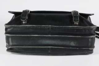 Coach Black Leather Messenger Bag Laptop Compartment Vintage 5310 