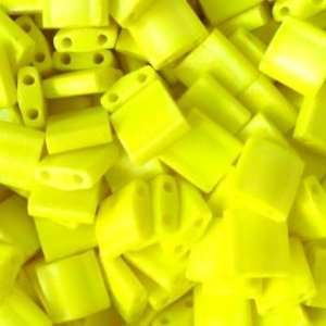   TL404FR TB Matte Opaque Yellow Tila Beads Tube Arts, Crafts & Sewing