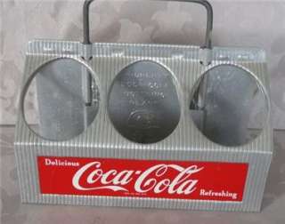 1950s Delicious Refreshing, Metal Coca Cola 6 Pack Carrier  Sweet 