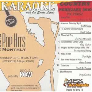  Pop Hits Monthly Country   February 2010 Karaoke CDG 